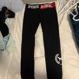 Black and red pink pants